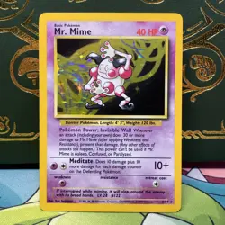 Pokemon TCG - Mr. Mime [6/64] Holo - NO SYMBOL Misprint Error Jungle NM - Image 1