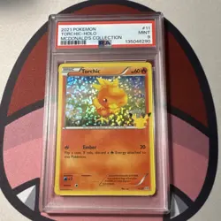 Pokemon TCG - Torchic 011/025 McDonald's 25th Anniversary Holo PSA 9 2021 - Image 1