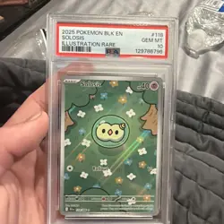 2025 Pokemon BLK EN SOLOSIS 118/086 Illustration Rare PSA 10 GEM MT - Image 1
