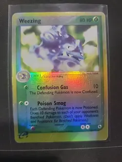 Weezing 24/109 Rare Reverse Holo Pokemon Ruby & Sapphire Vintage 2003 - Image 1