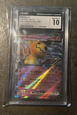 2023 POKEMON BLACK STAR PROMOS #004 MIMIKYU EX HOLO CGC 10 - Image 1