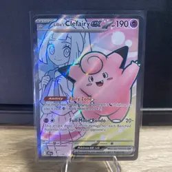 Pokemon Lillie's Clefairy EX Ultra Rare Full Art Holo Sv09 173/159 English 190HP - Image 1