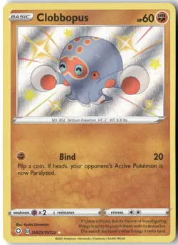 Clobbopus, Pokemon Shining Fates: Shiny Vault Shiny Holo Rare, SV072/SV122 NM - Image 1