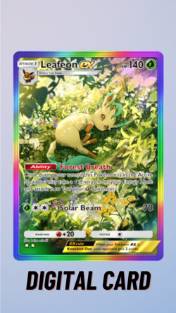 Pokemon TCG Pocket Leafeon EX Rainbow Triumphant Light Trade 2 Star ⭐⭐ (English) - Image 1