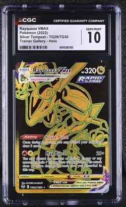 RAYQUAZA VMAX Silver Tempest Trainer Gallery Holo #TG29 CGC 10 Gem Mint Pokemon - Image 1