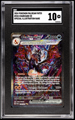 Pokemon 2024 SV Paldean Fates en Charizard EX #234/091 SGC 10 GEM Special Rare - Image 1