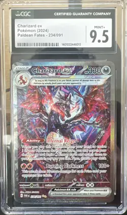 CGC 9.5 Charizard EX 234/091 Pokemon Paldean Fates Alt Art English SIR - Image 3