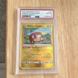 PSA 10 Pokemon Radiant Charjabug SWSH: Crown Zenith 051/159 Radiant Rare Holo - Image 1