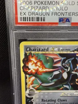 2006 Charizard Gold Star Holo #100/101 Pokemon EX Dragon Frontiers PSA 7 NM - Image 4