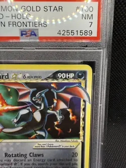 2006 Charizard Gold Star Holo #100/101 Pokemon EX Dragon Frontiers PSA 7 NM - Image 5