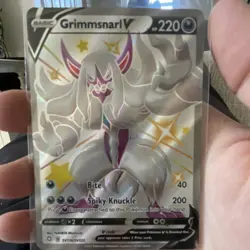 Pokemon TCG Shining Fates Grimmsnarl V SV116/SV122 Full Art Holo, 220 HP Basic - Image 1