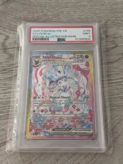 Sylveon ex 156/131 Prismatic Evolutions Special Illustration Rare Pokemon PSA 9 - Image 1