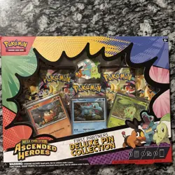 Ascended Heroes First Partners Deluxe Pin Collection Box NEW Pokemon TCG - Image 1