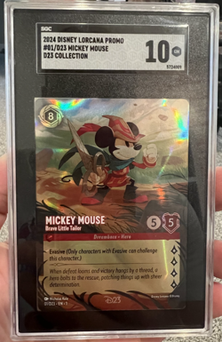 2024 Disney Lorcana D23 Collection Mickey Mouse Brave Little Tailor SGC 10 - Image 1