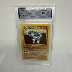 Pokemon TCG Machoke Base Set Unlimited Uncommon Card 34/102. PFG 10! - Image 1