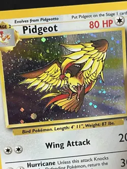 Pokemon TCG Pidgeot Base Set 2 Holo Unlimited Rare Card 14/130 LP Condition - Image 3