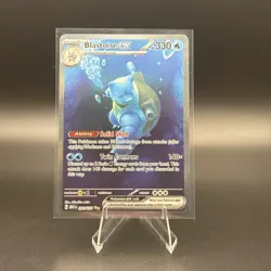 Pokemon TCG Scarlet & Violet 151 Blastoise EX Card 200/165 Sir NM Condition - Image 1