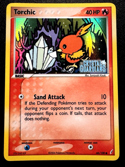 Torchic 66/100 EX Crystal Guardians Pokemon Card Reverse Holo Foil Rare MP - Image 1
