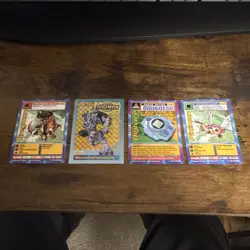 Digimon CCG Card Lot 4 Cards WereGarurumon Piyomon Agumon Digivice English - Image 1