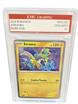 ZERAORA HOLO FOIL 2024 Pokemon RARE #55/142 Card GRADED 10 MINT - Image 1
