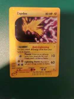 Zapdos Aquapolis Holo Rare 80 HP Pokemon TCG Card H32/H32 2002 English - Image 1