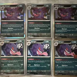 Pokemon TCG Gengar Holo Lot 6 Cards 050/088 057/091 Paldea Evolved English - Image 1