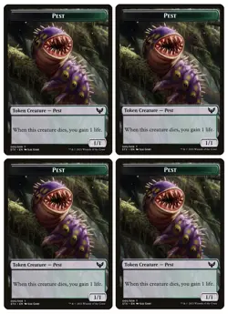 MTG: 4 x Tend the Pests (Playset) & 4 x Pest Tokens - Strixhaven (STX) - M/NM - Image 2