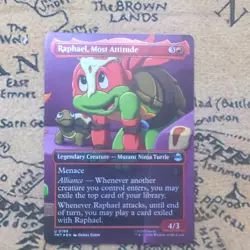 Raphael, Most Attitude - Borderless - 0199 - UC - Foil - TMNT - MTG - NM/M - Image 1