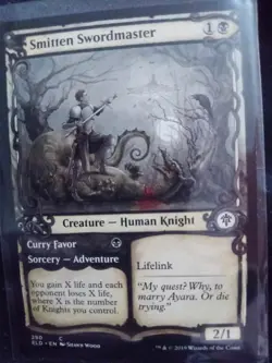 Smitten Swordmaster Magic The Gathering Throne Of Eldraine 290 SHOWCASE MTG Blac - Image 1