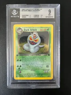 Pokemon - Dark Arbok Holo 1st Edition Team Rocket 2/82 BGS 9 - Image 1