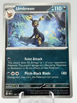 Pokemon TCG Obsidian Flames Umbreon 130/197 Uncommon - Image 1