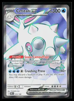 Cetitan ex 210/182 Ultra Rare Destined Rivals Pokemon NM - Image 1