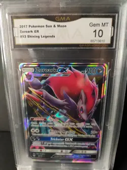 2017 Pokemon Zoroark #53 Sun&Moon Shining Legends GMA 10 GEM MINT Holo - Image 1