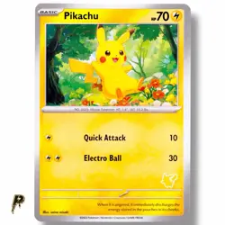 Pikachu - 2023 First Battle Exclusive Pikachu Stamp Pokemon Card NM - Image 1