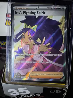 Pokemon TCG Iris's Fighting Spirit Holo Card Full Art, Journey Together 180/159 - Image 1