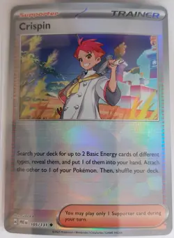 Crispin 105/131 Poke Ball Pattern Pokemon Prismatic Evolutions NM - Image 1