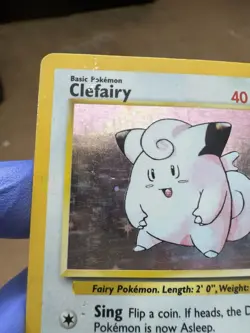 Pokemon TCG Clefairy 5/102 Base Set Unlimited Holo Rare HP - Image 2