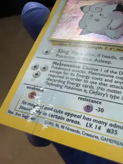 Pokemon TCG Clefairy 5/102 Base Set Unlimited Holo Rare HP - Image 4