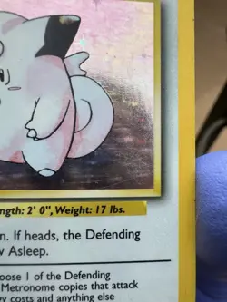 Pokemon TCG Clefairy 5/102 Base Set Unlimited Holo Rare HP - Image 5