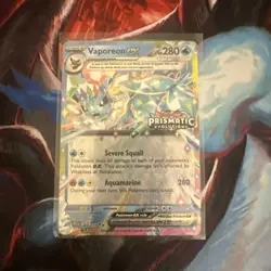 Vaporeon ex Pokemon Prismatic Evolutions 023/131 Stamped Promo NM - Image 1