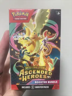 Pokemon TCG Mega Evolution Ascended Heroes 6 Pack Booster Bundle Box New In Hand - Image 1