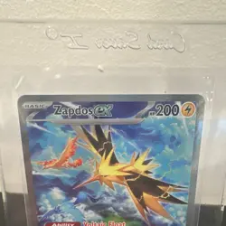 Zapdos ex 202/165 Scarlet & Violet 151 Ultra Rare Full Art Holo Pokemon TCG - Image 5