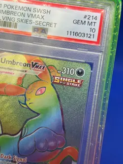 2021 Pokemon Evolving Skies Umbreon VMAX #214 214/203 Rainbow Secret Rare PSA 10 - Image 4
