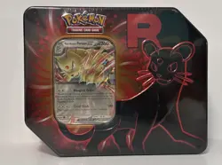 2025 Pokemon TCG Team Rocket Tin With Persian EX Card Factory Sealed Brand New - Image 1