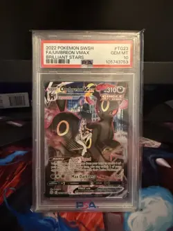 Pokemon Umbreon VMAX TG23/TG30 Swsh09 Brilliant Stars PSA 10 Full Art Holo - Image 1