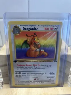 Dragonite 19/62 Fossil Regular Rare 1st Edition 1999 Pokemon TCG - Image 1