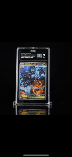 2025 Pokemon Phantasmal Flames 125/094 Mega Charizard X EX SIR TAG 9 - Image 1