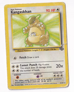 Kangaskhan #21 Pokemon TCG Jungle Rare PLAYED condition - Image 2