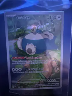 Pokemon TCG Scarlet & Violet Snorlax Promo Card SVP 051 Full Art Holo - Image 1