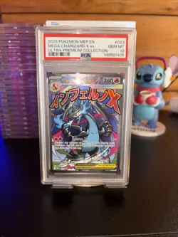 2025 Pokemon Mep En-Me Black Star Promo Mega Charizard X Ex UPC #023 PSA 10 - Image 3